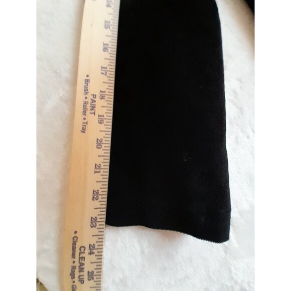 VTG Womens Large Faux Suede Retro Fall Preppy Casual Career Jacket Blazer Black - Picture 8 of 8